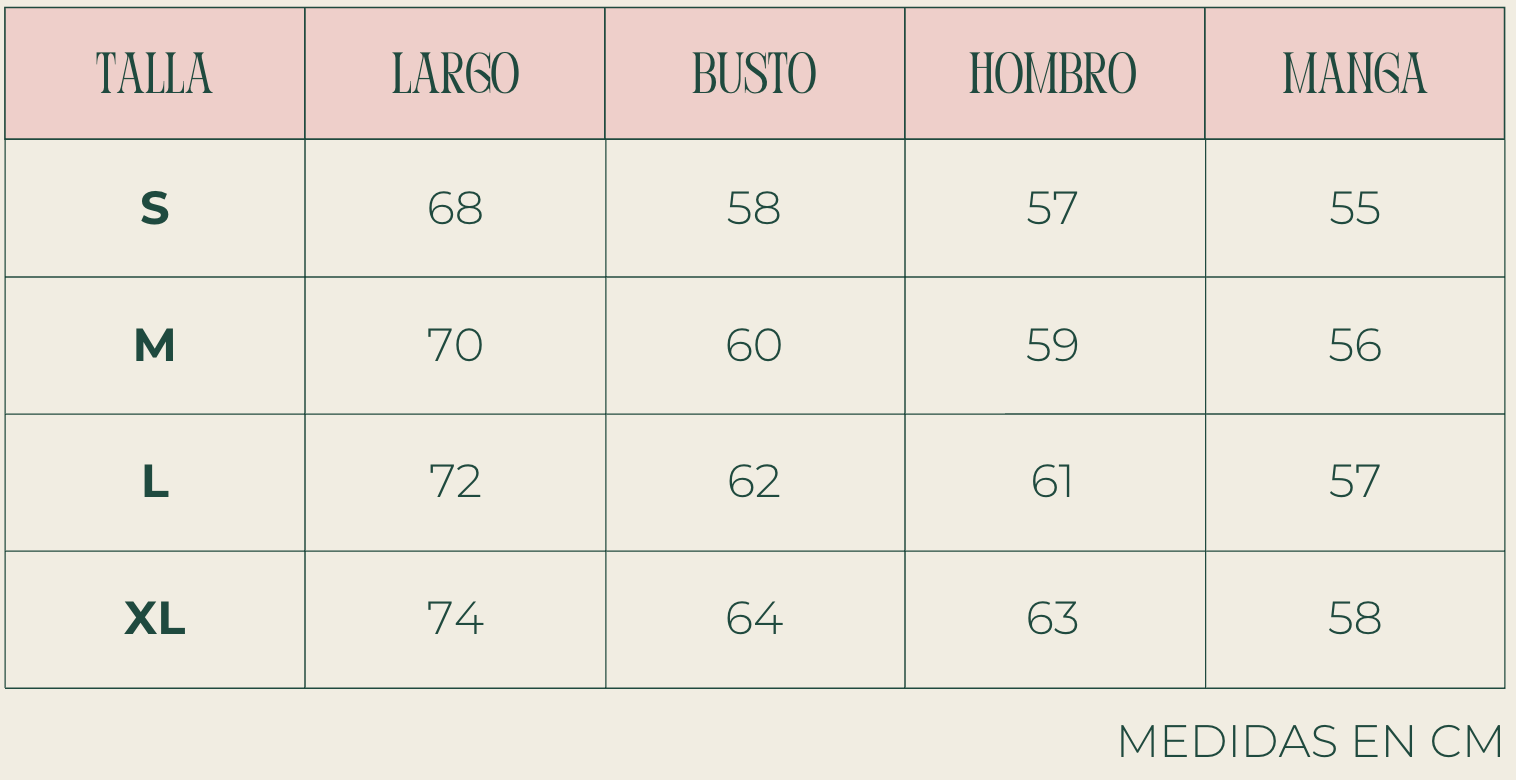 Guía de tallas Muv&Glow