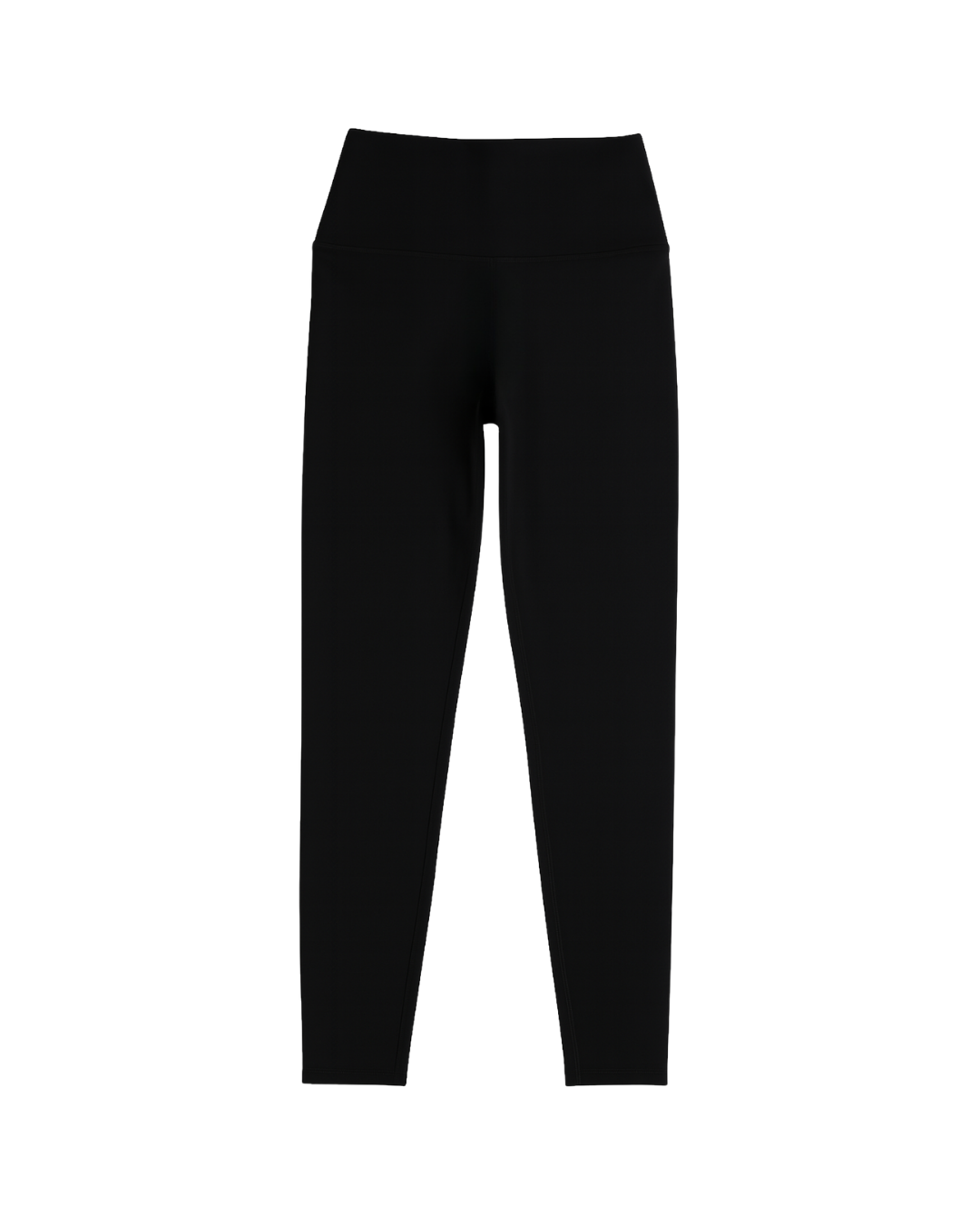 Flat lay del legging negro The Core, tiro alto y fit clásico